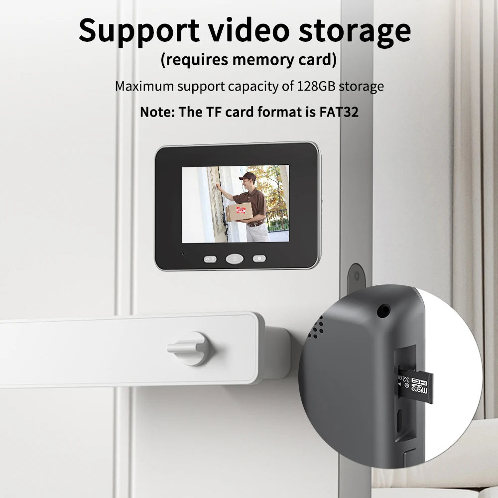 2 Way Audio Smart Wireless Doorbell Camera HD Night Vision Visual Intercom Doorbell Peephole Doorbell