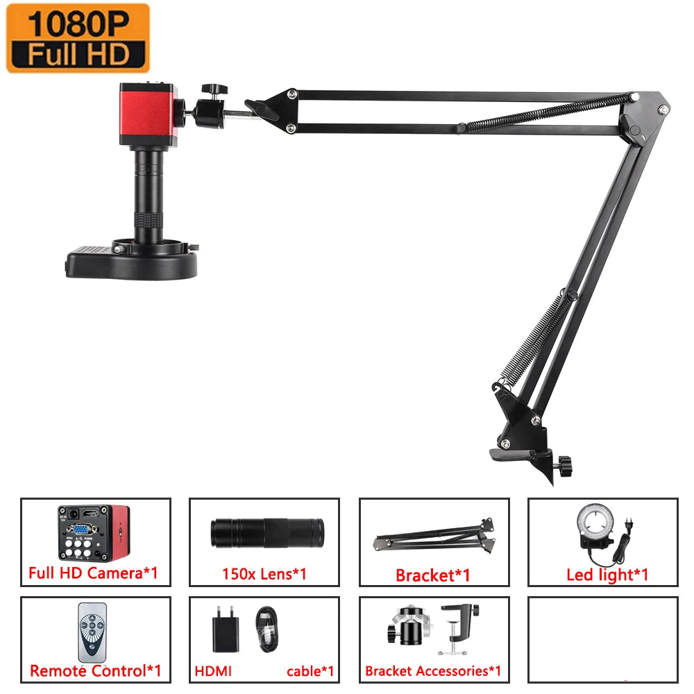 4K 48MP Digital Microscope with LCD Screen for Electronics & Soldering