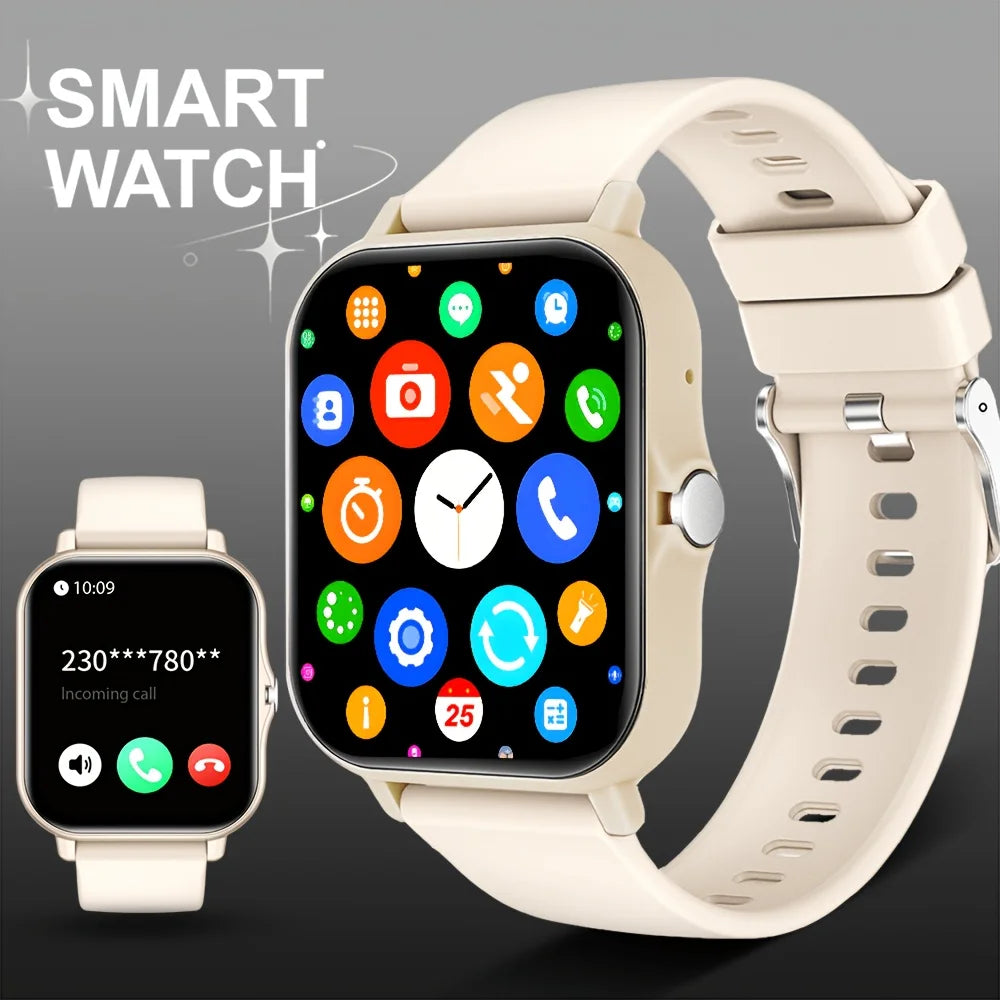 1.83" Full Touch Smart Watch with Wireless Calling & Pedometer for Men and Women