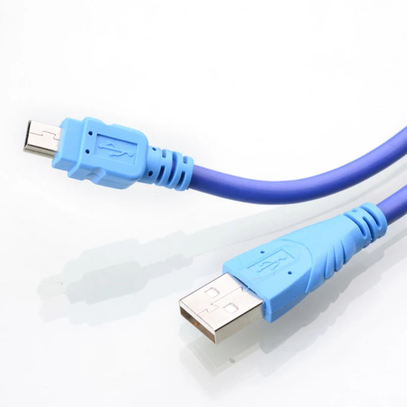 mini usb data line T-port usb charging cable USB Cable 2.0 A Male to Mini B 5 Pin 5P T Port MiniUSB for Devices MP3 MP4 Camera