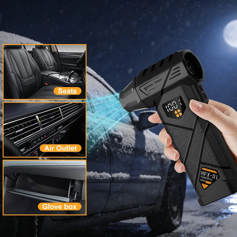 Powerful Mini Turbo Jet Blower – Cordless Handheld Air Blower for Car Drying & Dust