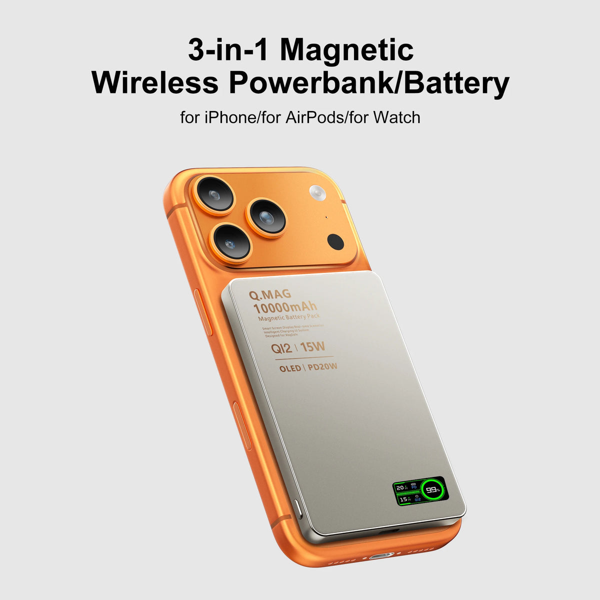 Magnetic Wireless Power Bank – Fast-Charging Portable Charger