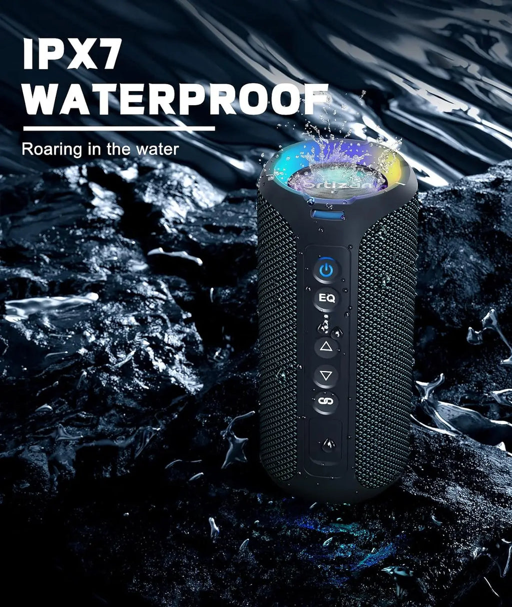 40W Portable Bluetooth Speaker – Deep Bass, Waterproof Outdoor Wireless Speaker