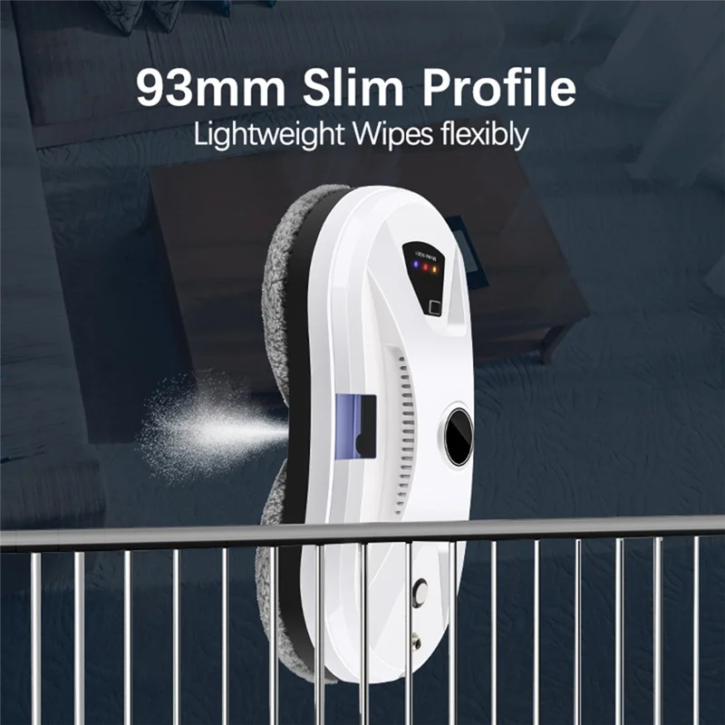 ABAC-Window Cleaning Robot With Water Remote Control Vacuum Cleaner Glass Wiper Dry Wet Mopping Capabilities EU Plug