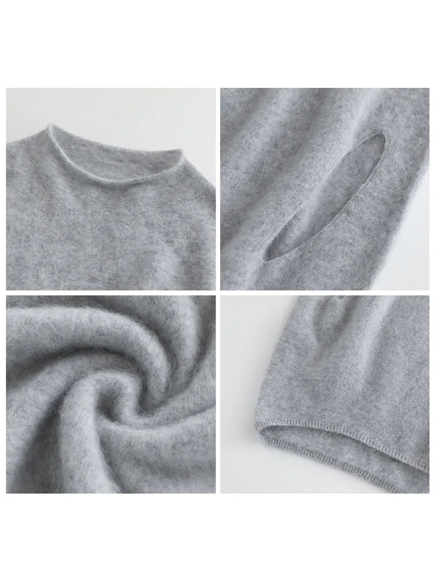 Women's Oversized Turtleneck Sweater Vest – Retro Sleeveless Knit Pullover