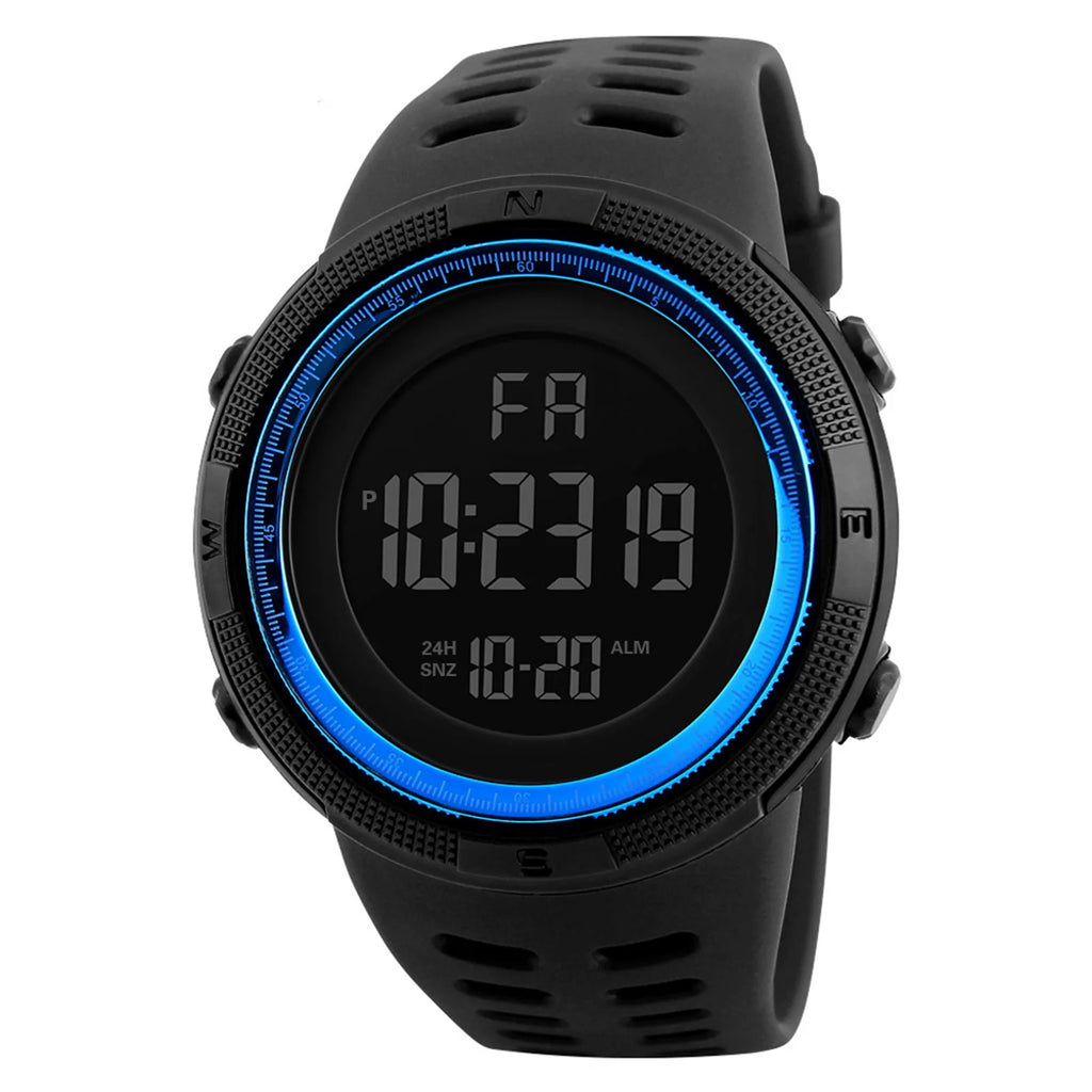 Men's Digital Sports Watch, 50m Water Resistant, Luminous Display, Alarm & Stopwatch