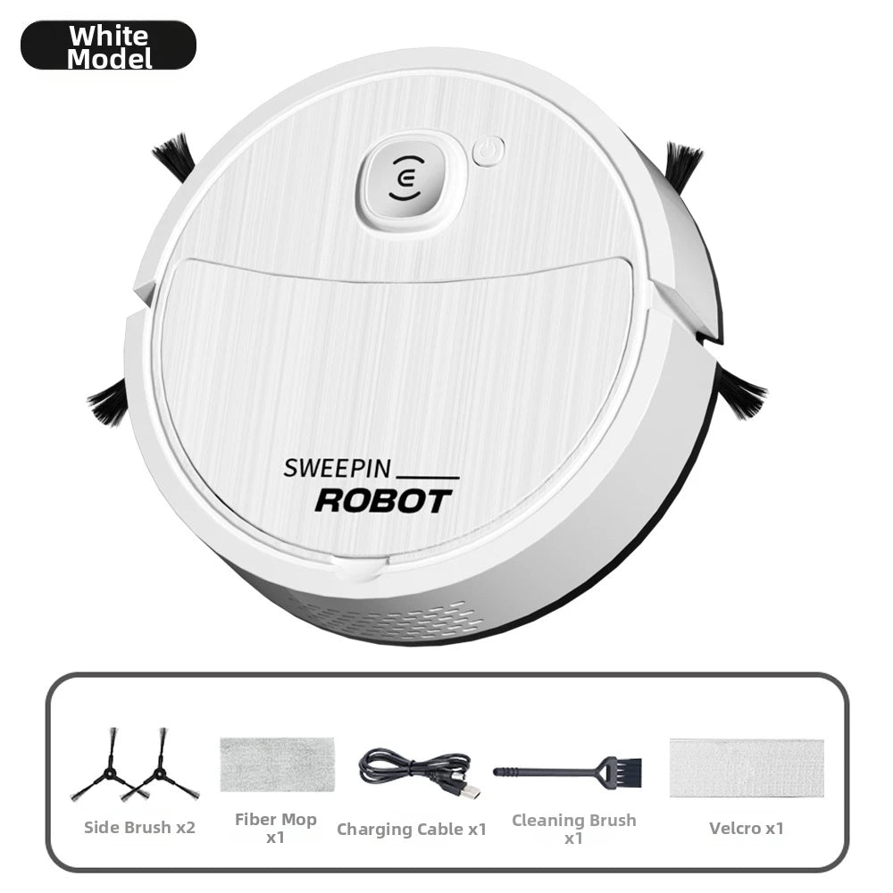 Smart Vacuum Cleaner Robot with 3 in 1 Cleaning Modes Sweeping Suction and Mopping for Effective Hard Floor and Carpet Cleaning