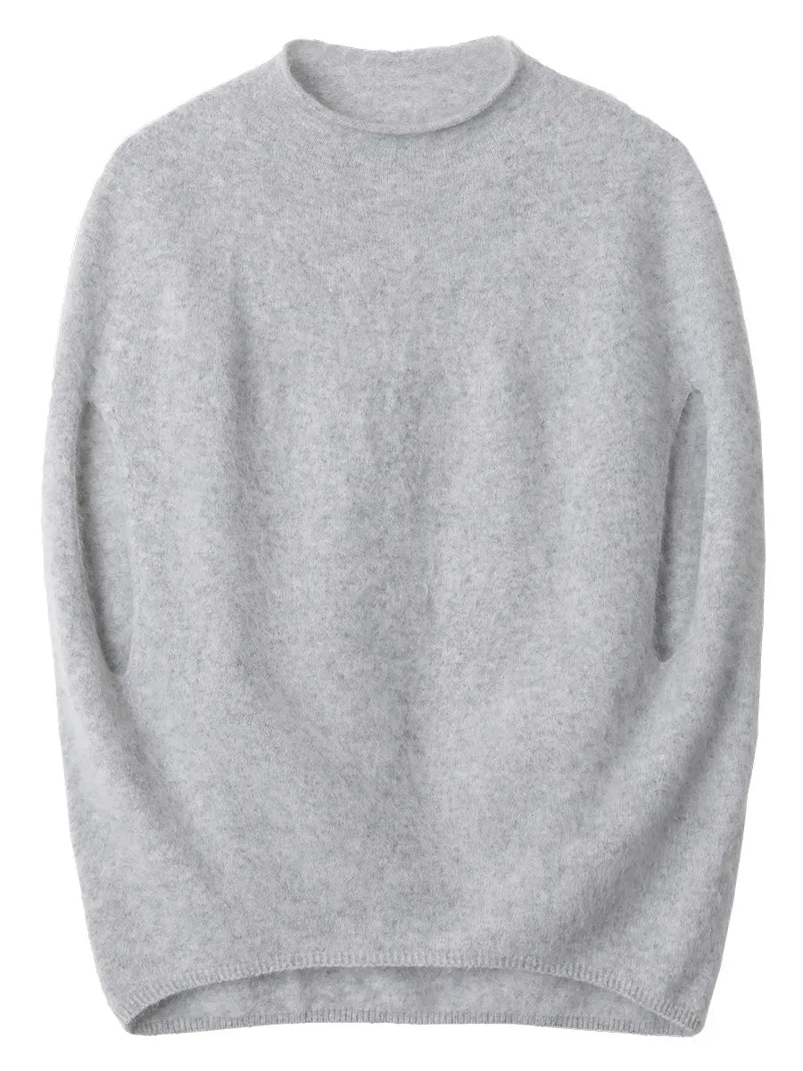 Women's Oversized Turtleneck Sweater Vest – Retro Sleeveless Knit Pullover