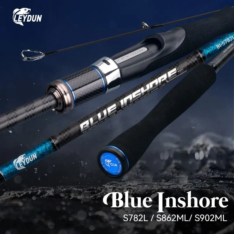 Inshore Saltwater Spinning Rod – 2-Section Light Fast Action Bass Fishing Rod