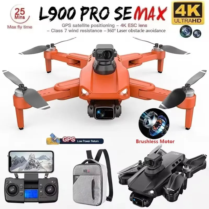 4K Camera Drone – Brushless Motors, Foldable, Aerial Photography