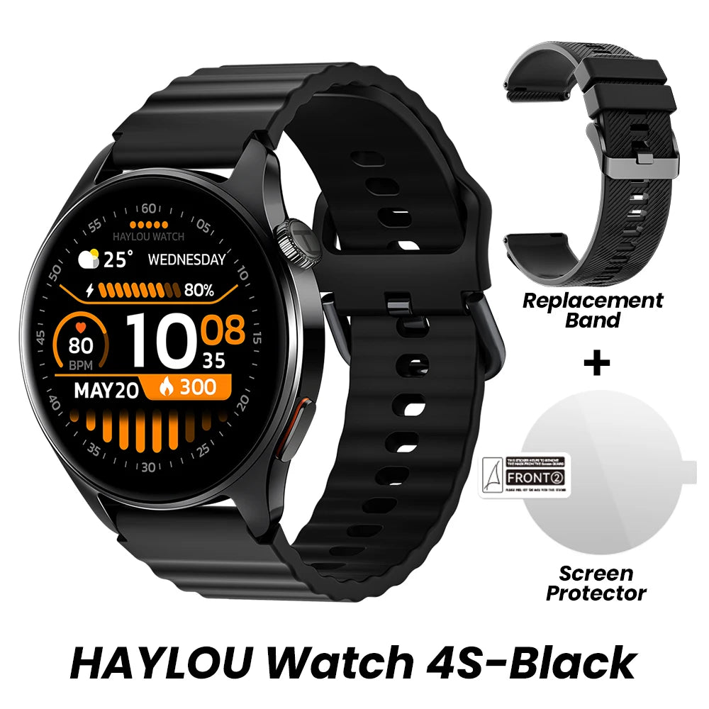 HAYLOU Watch 4S GPS Smart Watch, 1.43" AMOLED Display, 120+ Workout Modes