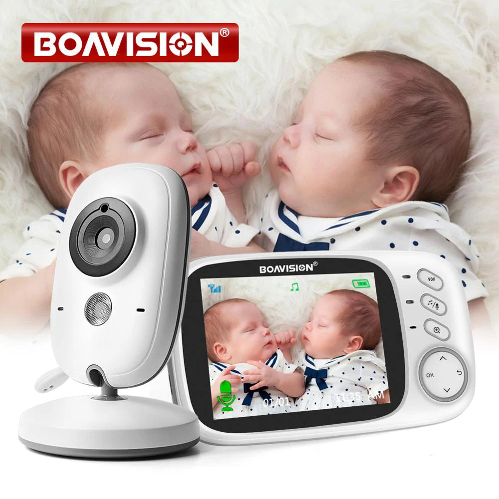 Wireless Video Baby Monitor – 3.2" Screen, Night Vision & Two-Way Talk