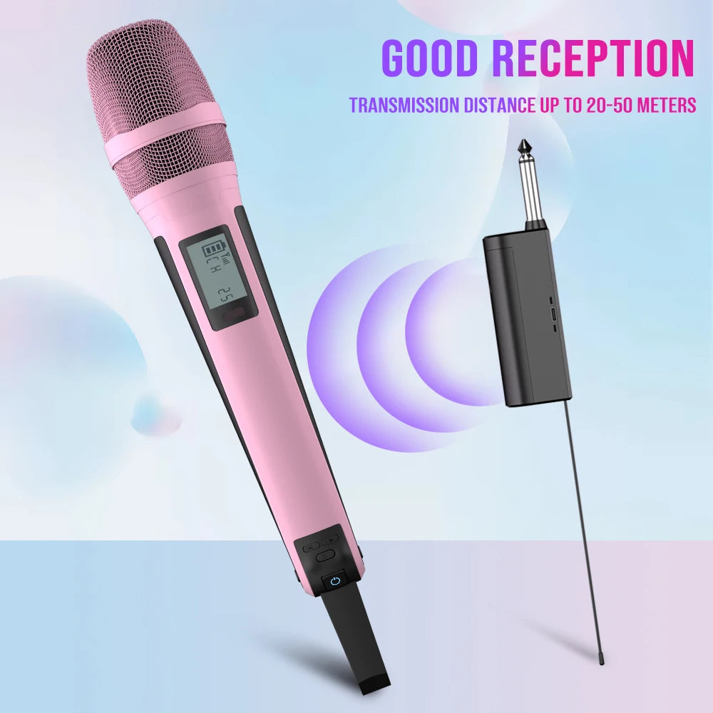 UHF Wireless Microphone System – Handheld Mic for Karaoke, Stage & Teaching