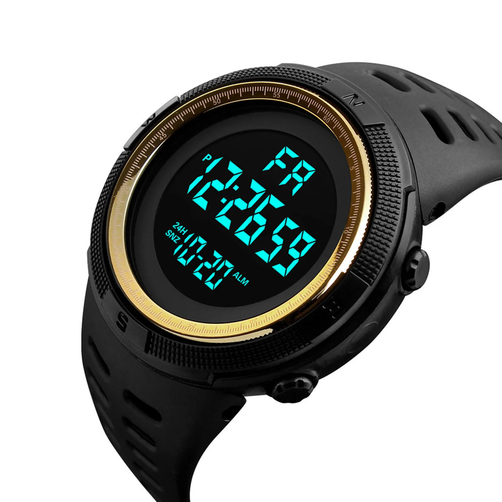 Men's Digital Sports Watch, 50m Water Resistant, Luminous Display, Alarm & Stopwatch