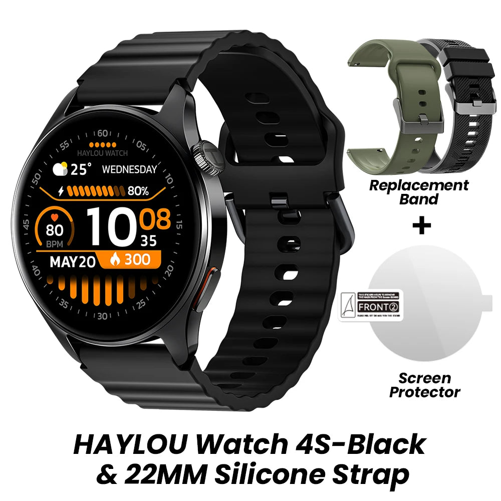 HAYLOU Watch 4S GPS Smart Watch, 1.43" AMOLED Display, 120+ Workout Modes