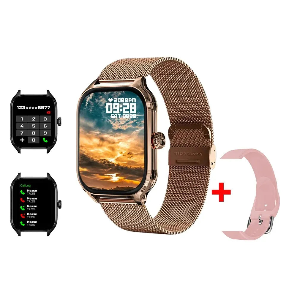 H9 2.01" HD Smart Watch with Bluetooth Calling, Message Preview & Weather Forecast