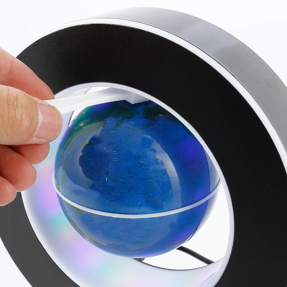 Floating Levitating Globe Lamp – Rotating World Map with LED Light
