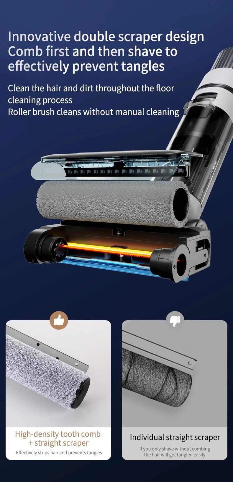 Portable 17000PA Electric Upright Wet And Dry Handheld Vacuums Cordless Self-Cleaning Vacuum Cleaner For Household Use