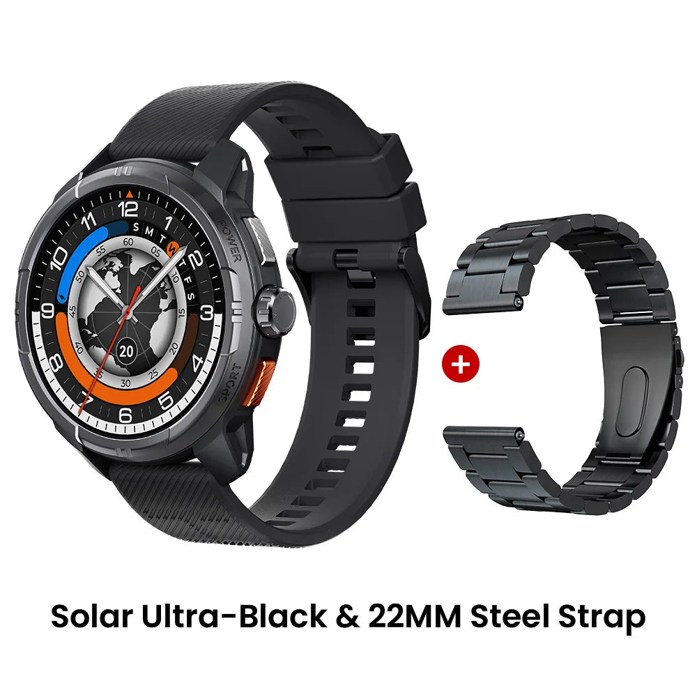 HAYLOU Solar Ultra GPS Smart Watch, 1.6" AMOLED, 5ATM Water Resistant, Bluetooth Calling