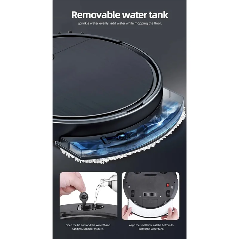 B64B-Intelligent Sweeping Robot Designed For Daily Cleaning With Water Tank,Anti-Tangle Low Noise