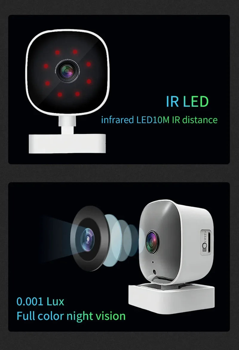 WiFi Camera Safety Monitor Mini 1080P HD Camcorders Indoors Night Version Video Intelligent Camera Security Protection 2026 New