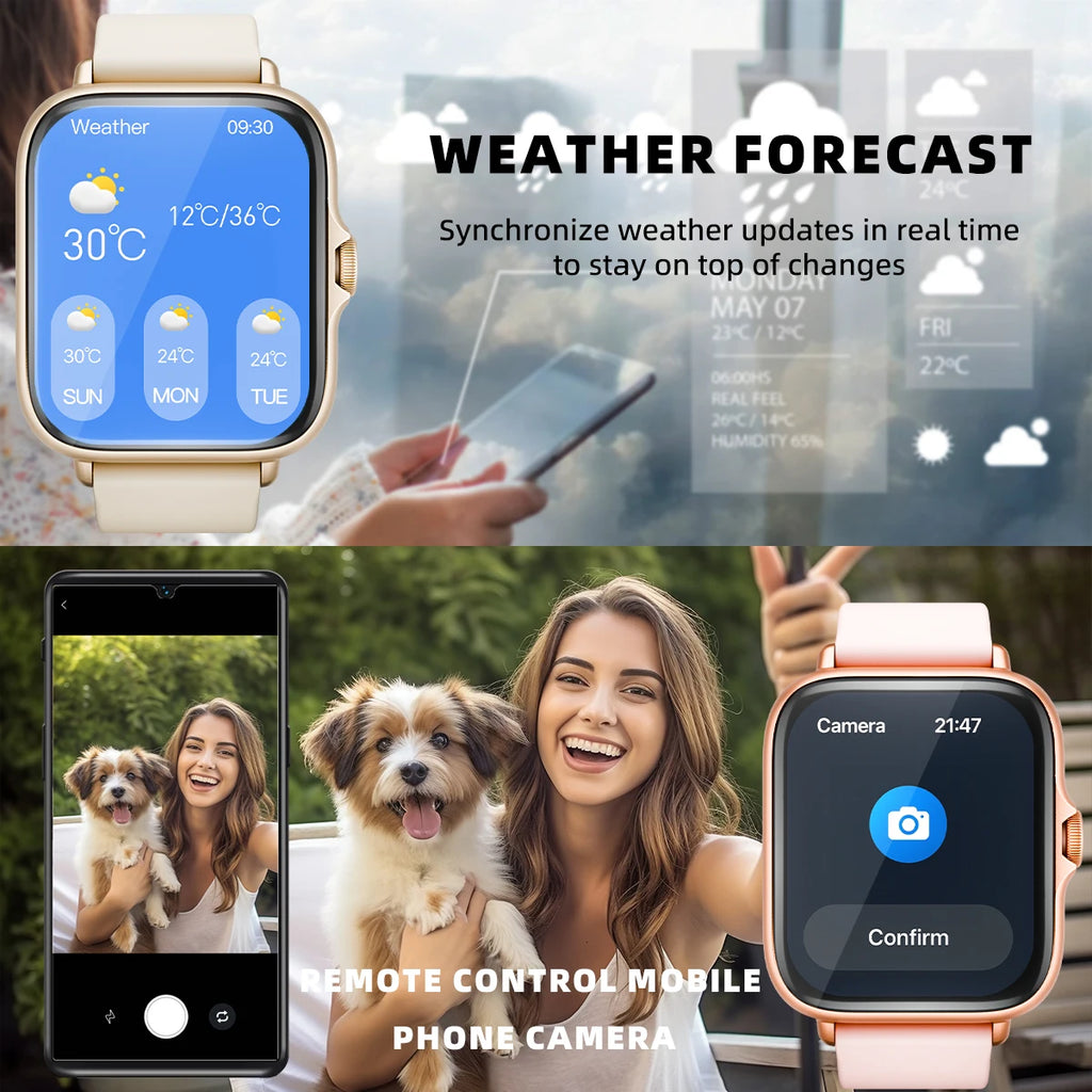 1.83" Waterproof Smart Watch with Call Answering, Sleep Tracking & Pedometer