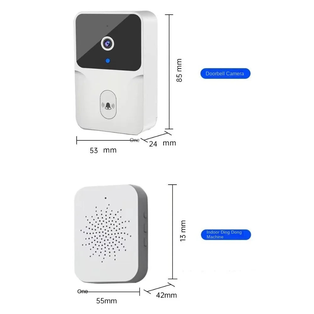 HD Wireless Doorbell Infrared Night Vision Easy Installation Doorbell Camera Remote Access Security Video Intercom