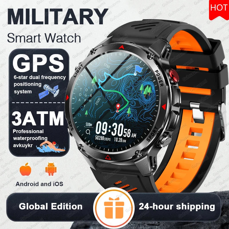 GPS Navigation Smart Watch with AMOLED Screen, Compass, NFC & Bluetooth Calling