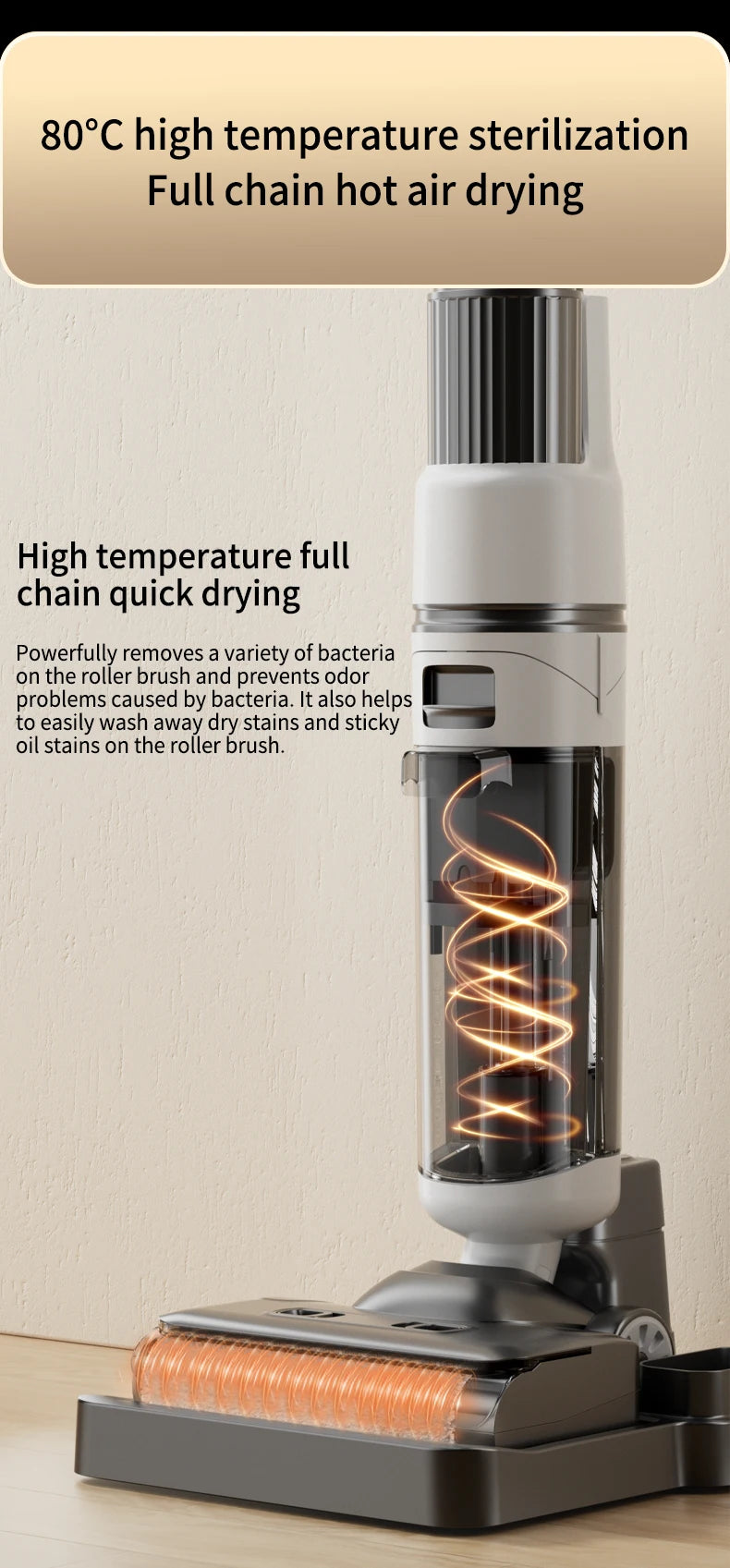 Portable 17000PA Electric Upright Wet And Dry Handheld Vacuums Cordless Self-Cleaning Vacuum Cleaner For Household Use