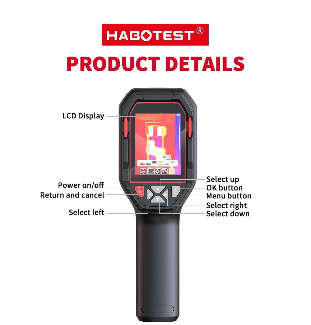 Rechargeable Handheld Thermal Imaging Camera – IR Inspection Tool