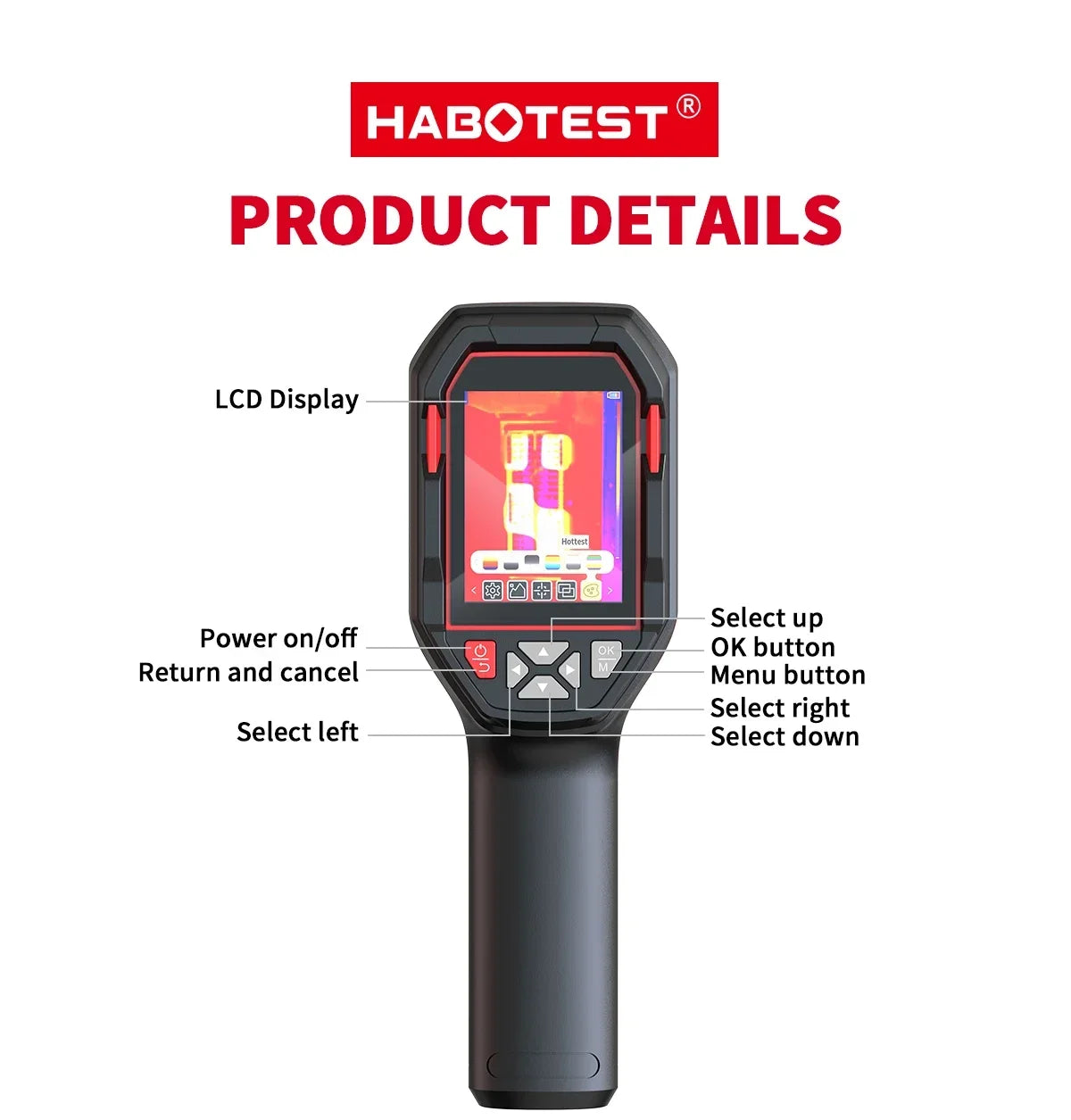 Rechargeable Handheld Thermal Imaging Camera – IR Inspection Tool