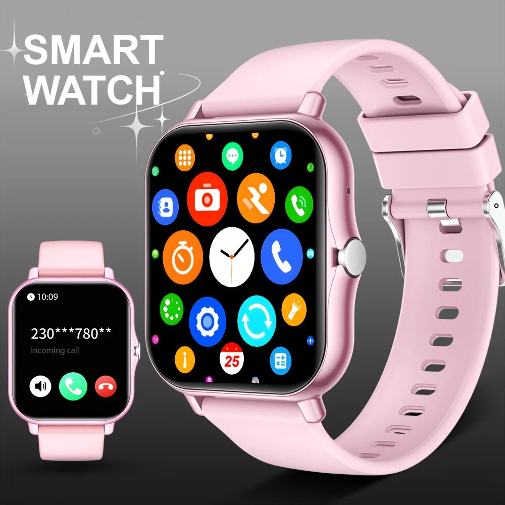 1.83" Full Touch Smart Watch with Wireless Calling & Pedometer for Men and Women