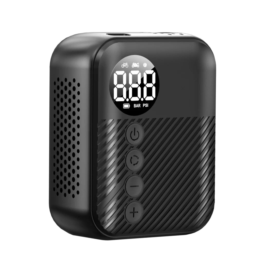 Mini Portable Electric Bike Pump – Rechargeable Tire Inflator with Digital Gauge