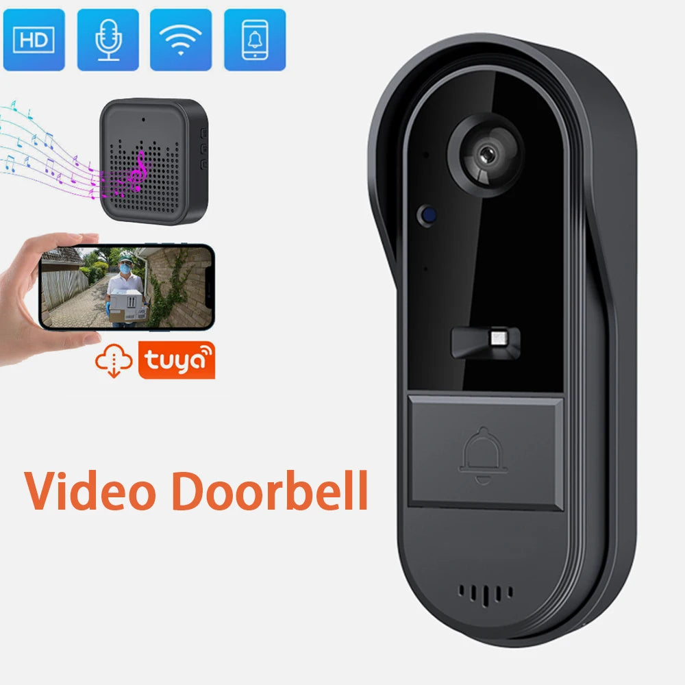 Tuya Smart WiFi Outdoor Doorbell Camera Wireless Waterproof Visual Intercom  HD Night Vision Motion Detector