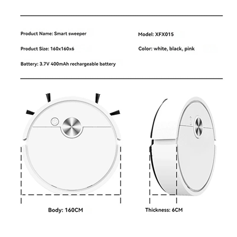 Mini Vacuum Cleaning Robot Smart Mopping Suction And Sweeping Integrated Fully Automatic Home Cleaning Sweeping Robot 2026 New