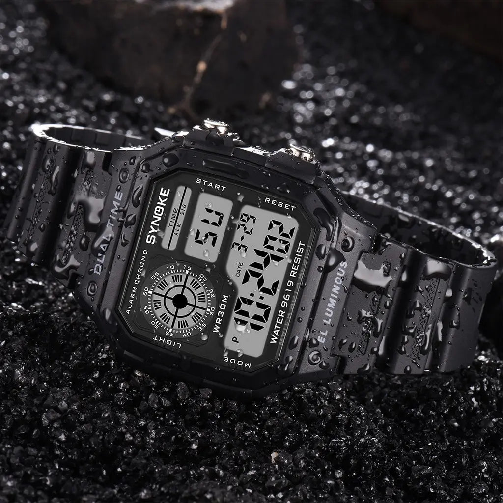 SYNOKE Men's Military Digital Watch, Luminous Chronograph, Water Resistant