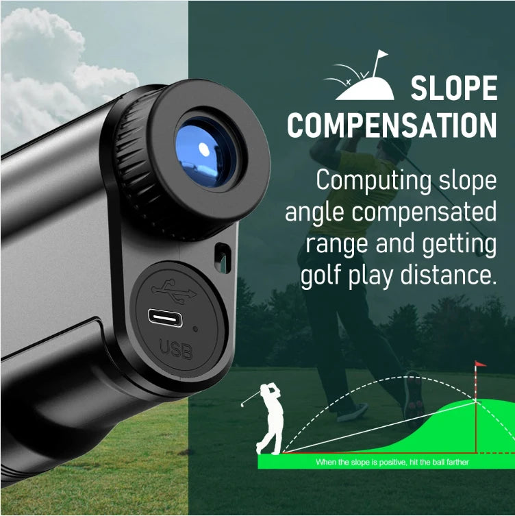 Golf Laser Rangefinder 600/1000M – Slope, Flag Lock & Vibration, Rechargeable