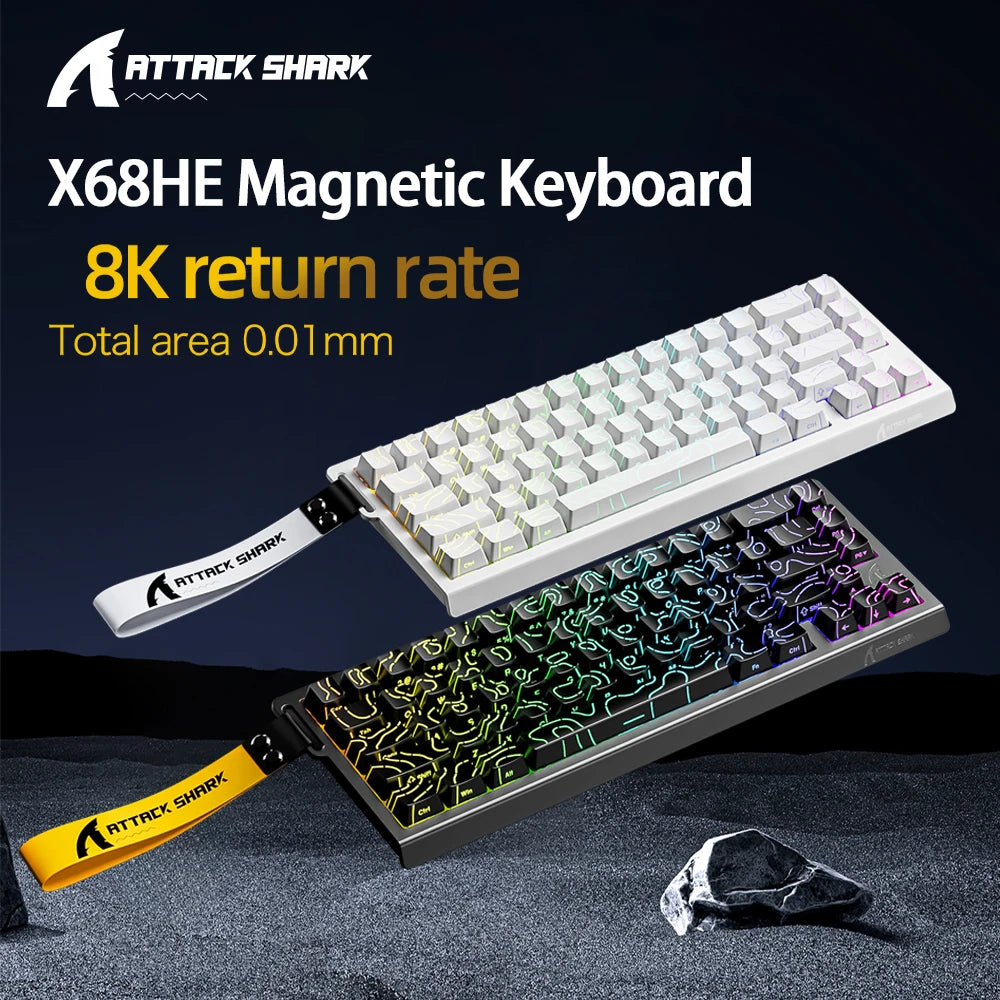 Hall Effect Magnetic Switch Gaming Keyboard – 68 Keys, RGB, Rapid Trigger