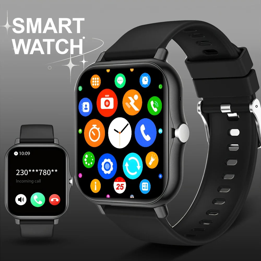 1.83" Full Touch Smart Watch with Wireless Calling & Pedometer for Men and Women