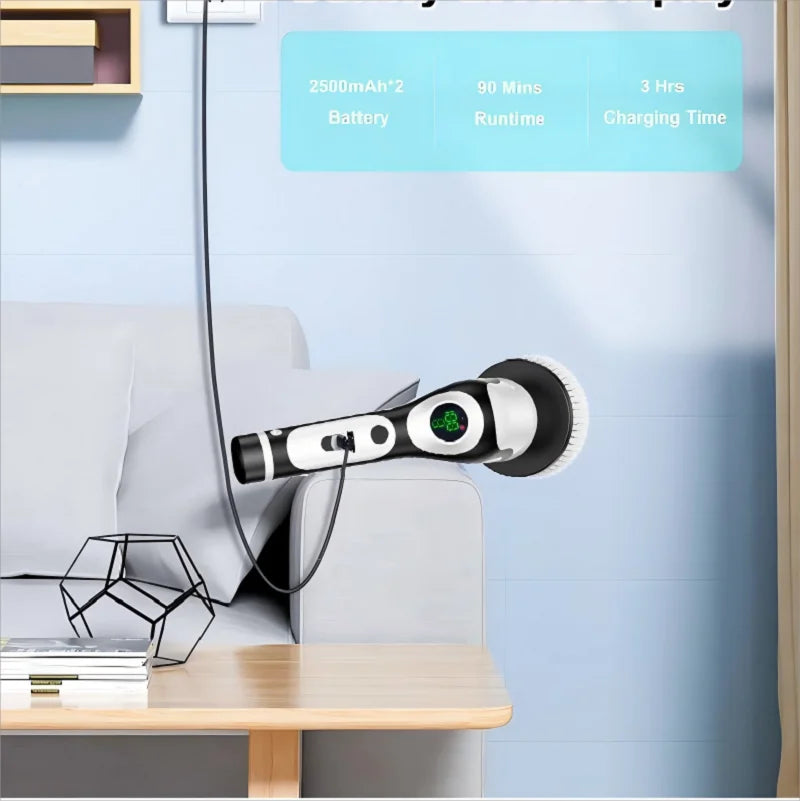 Electric Spin Scrubber – Rechargeable Rotary Cleaning Brush for Kitchen & Bathroom