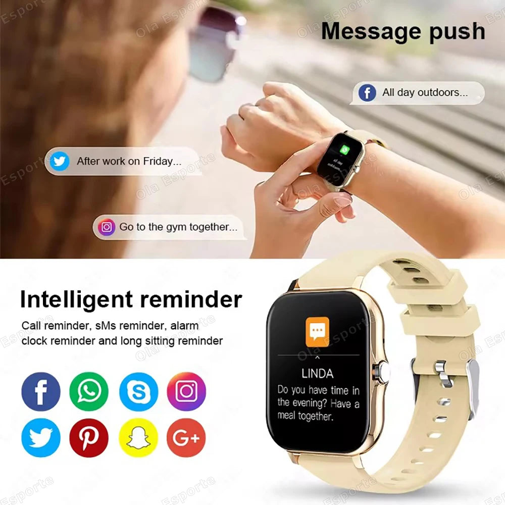 1.83" Smart Watch with Bluetooth Calling, Fitness Tracker & Sports Modes for iOS/Android