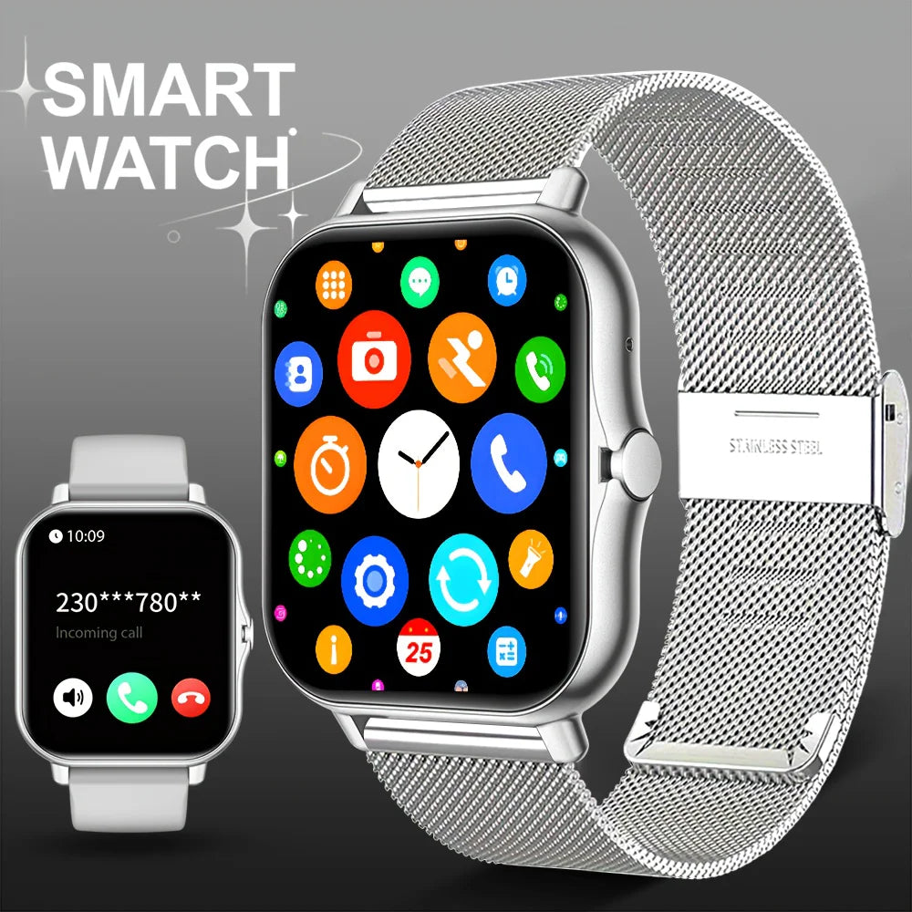 1.83" Full Touch Smart Watch with Wireless Calling & Pedometer for Men and Women