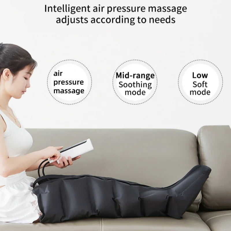 Pneumatic Leg & Calf Massager with Heat – Air Compression Wraps