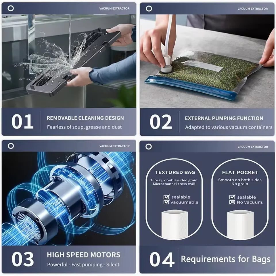 Electric Vacuum Sealer Machine – Touch Control Food Saver