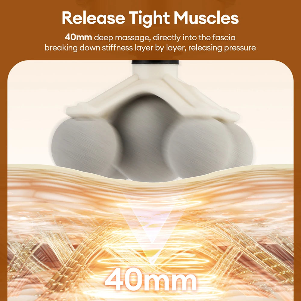 11-in-1 Electric Massage Gun – 99 Speed Levels, Deep Tissue Percussion Massager