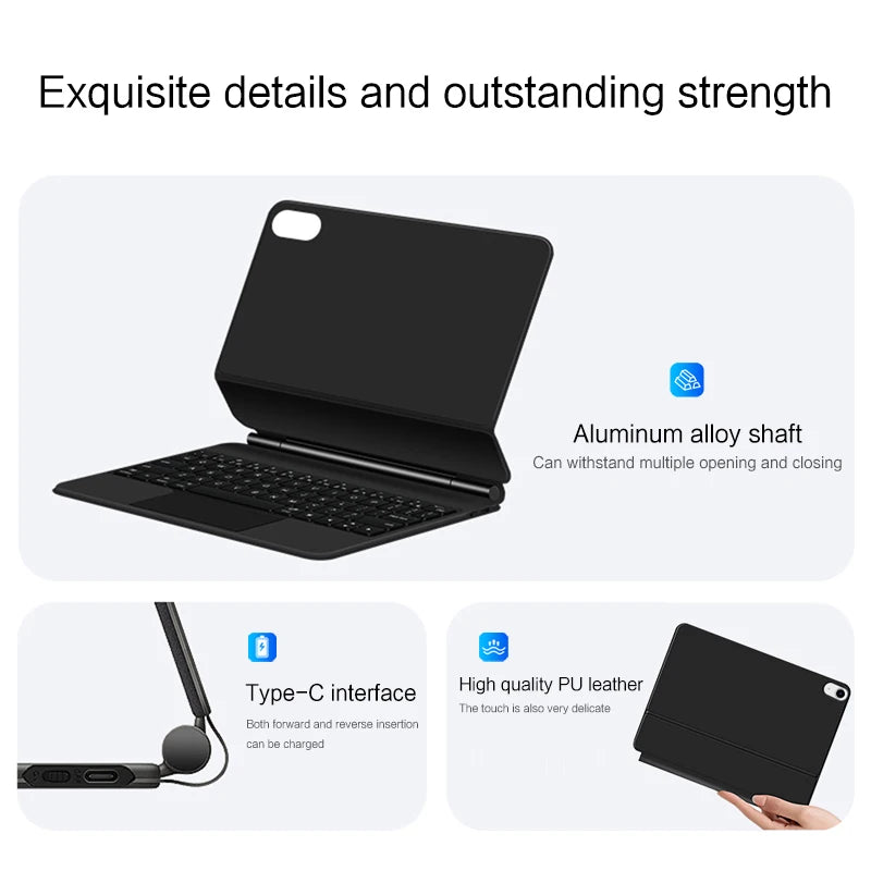 Touchpad Magic Keyboard Case for iPad Air 11"/13" & iPad Pro M4