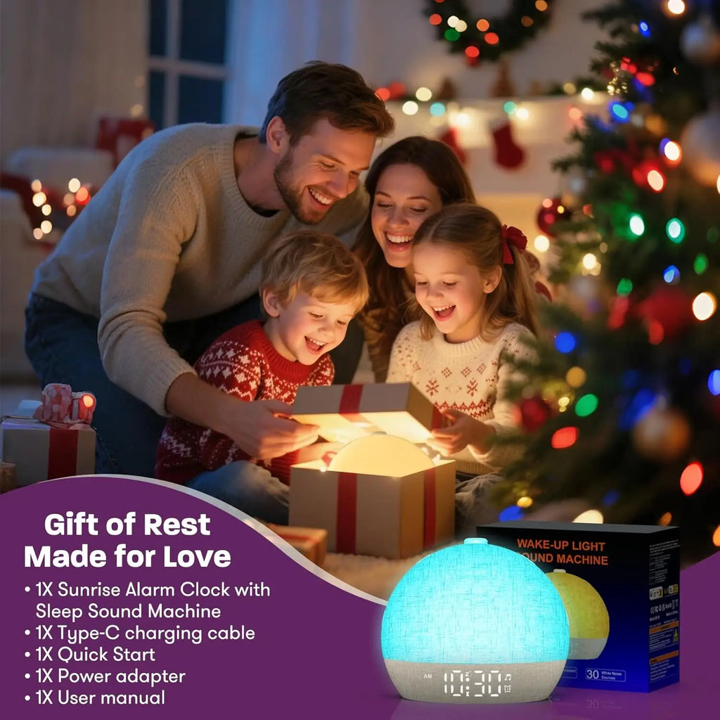 Sunrise Alarm Clock Wake-Up Light – Natural Light Alarm with Night Light & Timer