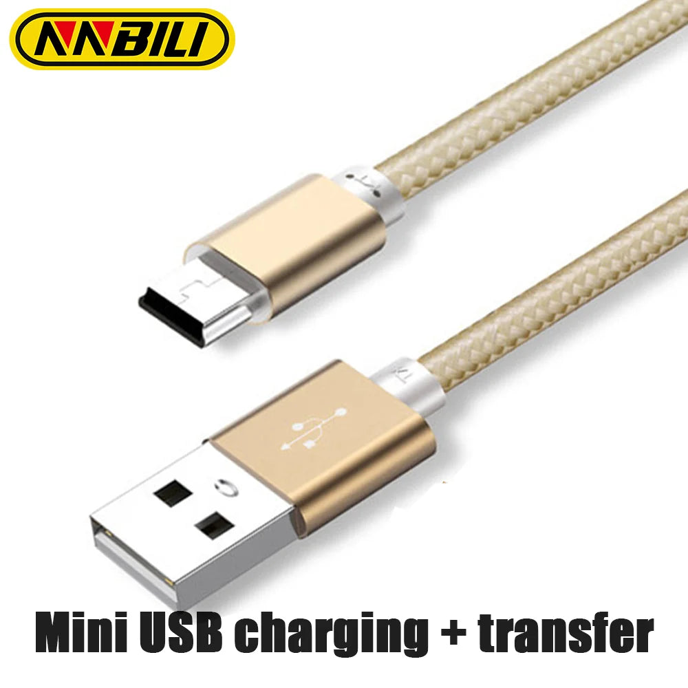 NNBILI Mini USB Cable USB To USB Fast Data Charger Cable For MP3 MP4 Player Car DVR GPS Digital Camera HDD Mini USB 1M/2M