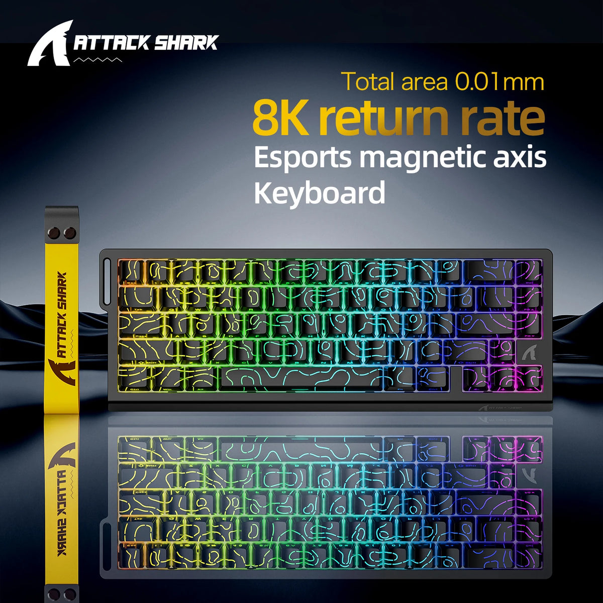Hall Effect Magnetic Switch Gaming Keyboard – 68 Keys, RGB, Rapid Trigger