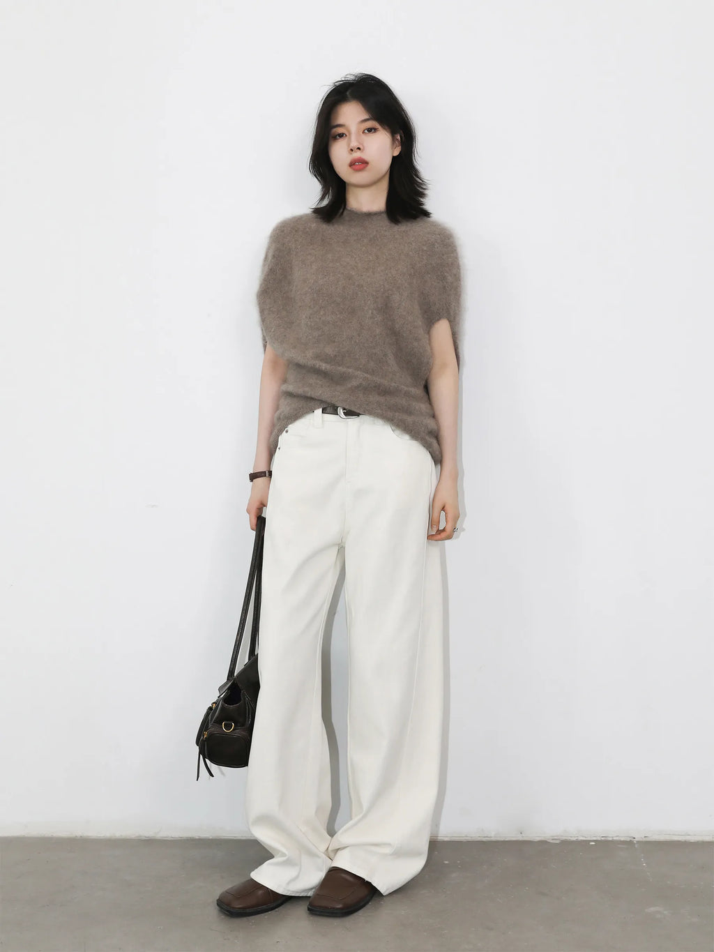 Women's Oversized Turtleneck Sweater Vest – Retro Sleeveless Knit Pullover